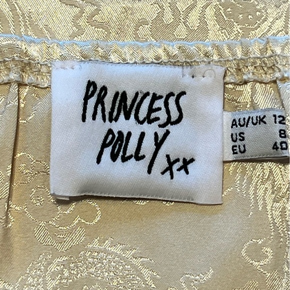 Princess Polly Princess Polly Gold Asian Cream Mini Size 8 - Picture 3 of 10